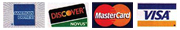 American Express, Discover, Mastercard, Visa