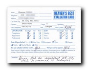 Customer Evaluation Card 1