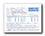 Customer Evaluation Card 12