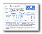 Customer Evaluation Card 13