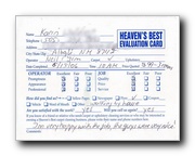Customer Evaluation Card 15
