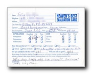 Customer Evaluation Card 3