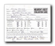 Customer Evaluation Card 7